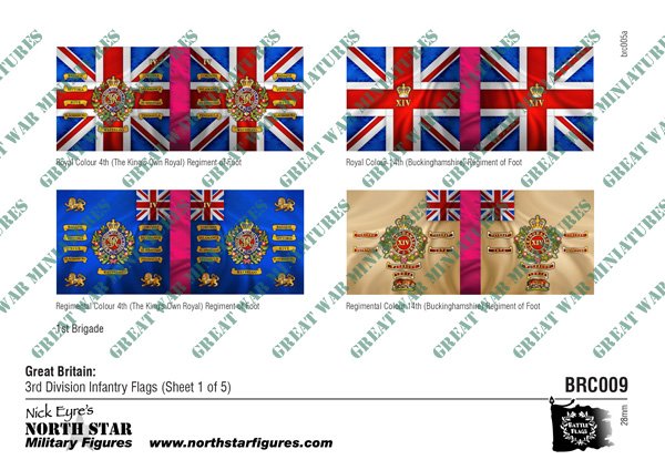 British 3rd Division Infantry Flags (Sheet 1 of 5)