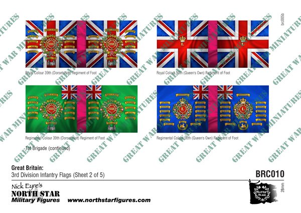 British 3rd Division Infantry Flags (Sheet 2 of 5)