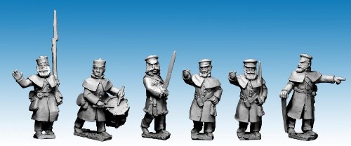 British Infantry in Greatcoats and Forage Caps Command
