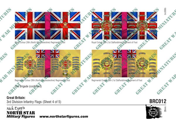 British 3rd Division Infantry Flags (Sheet 4 of 5