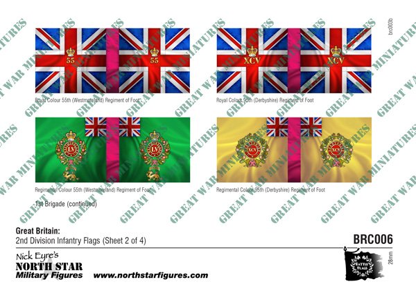 British 2nd Division Infantry Flags (Sheet 2 of 4)