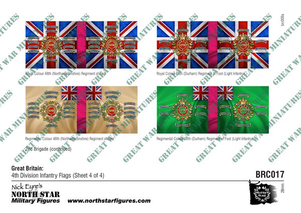 British 4th Division Infantry Flags (Sheet 4 of 4)