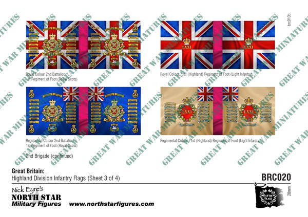 British Highland Division Infantry Flags (Sheet 3 of 4)