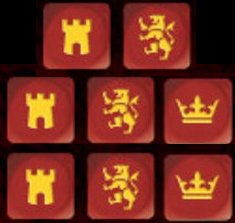 SAGA Medieval Dice -(Red) (Age of Chivalry) (8) PREORDER