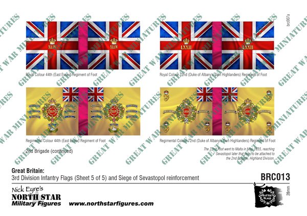 British 3rd Division Infantry Flags (Sheet 5 of 5) and Siege of Sevastopol reinforcement